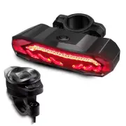 Rechargeable USB Rear Light Anti Theft E-bike Alarm Waterproof Brake Sensor Safe