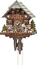Hekas Cuckoo Clock Black Forest House with Moving Wood Chopper KA 1697 EX