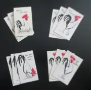 Vintage 12 Bridge bid cards tallies roosters 1959 Kappa Line Hen Party by Jonef