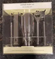 Pier One Stainless Cocktail Shaker & Bar Bartender Gift Set NEW