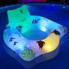 Light-Up Inflatable Pool Float White Floating Pool Chair Pool Raft for Adults