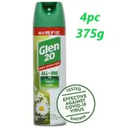 4PK Glen 20 Disinfectant Spray 375g Kills 99.9% of Virus/Germs Country Scent