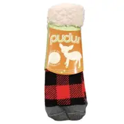 Pudus Red Lumberjack Slipper Socks NWT Adult One Size