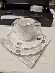 YVES SAINT LAURENT 2 coffee cups + 4 saucers SET Tableware
