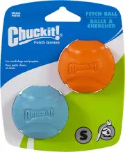 Chuckit! High-Bounce Rubber Dog Fetch Ball, Small 2 Pack, for Large Breeds