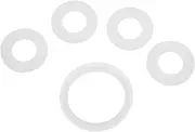 5pcs Connector Seal Air Pump Connector Gaskets Replacement Part Gas Can Gasket Replacement Gasket Seals for Connector Gasket for Pool Pump Pool Pump Gasket Replacement White Rubber