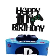 Game Controller Happy Birthday Cake Topper,Gaming Birthday Cake Decoe,10 10th