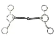 AJ Tack Junior Cow Horse Smooth Snaffle Gag Bit
