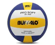 Buffalo Sports Pro Soft Volleyball - Blue/White/Yellow