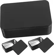 3Pcs Versatile Tinplate Playing Card Storage Box Double Sided Case for Poker Cards Gaming Holder for Organizing Collectibles and Items