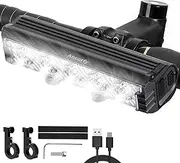 Ancorfy Super Bright LED Bike Light, USB Rechargeable Bicycle Headlight, Waterproof Bike Headlight, 5 Modes 2800 Lumen Bicycle Headlight, MTB Off-Road Cycling Commuting