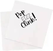 Pop Fizz Clink Cocktail Napkins 100Pcs Beverage Paper Disposable Party Napkins f
