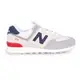 NEWBALANCE 574系列 男復古慢跑鞋- NB N字鞋 路跑 ML574UJD 淺灰丈青紅