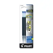 PILOT G2 Gel Ink Refills For Rolling Ball Pens, Fine Point, Blue Ink, 2-Pack
