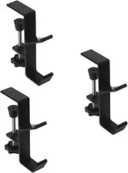 CAXUSD 3pcs Desk Hook Hanger Purse Hook for Desk Bag Holder for Table Easy Attachment Portable