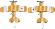 PartyKindom Small Retro Airplane Model Iron Art Ornament Aircraft Model for Home Decor Creative Desktop Decoration