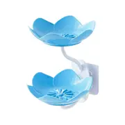 Lotus Shape Soap Holder Kitchen Scrubber Holder Soap Tray Drain Soap Tray for Home Flats Cabinet Bathroom Dormitories Balcony
