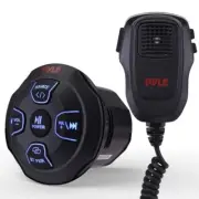 Pyle Marine Bluetooth Receiver w/2-Channel Wireless Controller + Handheld Mic