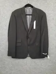 Perry Ellis Stunner Suit Coat Mens 46L Slim Fit Pockets Lined Black NWT