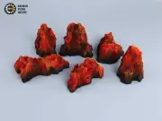 Small Rocks - Martian Planet - Battle Ready Terrains [PAINTED]
