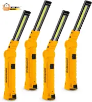 4 Pack Rechargeable LED Work Lights with Magnetic Base and 360° Rotati