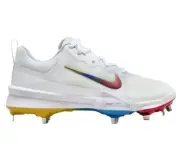 Size 7 Nike Force Zoom Trout 9 Pro Metal Baseball Cleats White FB2907-106