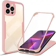 Phone Protection Clear Case Compatible with iPhone 13 Pro Max Case,Full Body Case Transparent Phone Case,Built-in Screen Protector 360° Full Body Protective Dustproof Shockproof Case Phone Accessory(