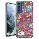 For Samsung Galaxy S20 S21 S23 S24 FE 5g TPU Case+Glass(Love Peace Theme)