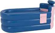 Lueear Portable Bathtub | Outdoor & Indoor Foldable SPA Tub,Portable Bathtub Inflatable SPA Bathtub with Headrest, Lumbar Support, and Side Storage Pocket, Freestanding Bathtub for Home