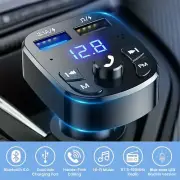Bluetooth5.0 Car Wireless FM Transmitter Adapter 2USB PD Charger AUX Hands-Free☆