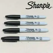 4 x Sharpie Permanent Marker Bullet Point 1.0mm Fine Black 30001