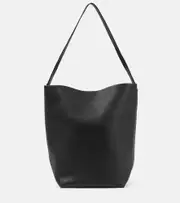 [The Row] The Row Hook NS Large leather tote bag One Size black