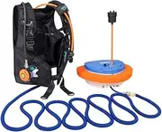 5 Hours Diving Ventilator System with BCD Wetsuit, Rechargeable Scuba Diving Toys for Recreational Diving & Fishing, Waterproof Air Compressor with 39ft Telescopic Pipe & Diving Breathing Regulator (
