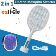 2 In 1 Electric mosquito swatter mosquito racket Rechargeable Mosquito killer
