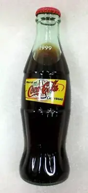 1999 Coca-Cola 8 oz Commemorative Glass Bottle - World of Coke LAS VEGAS