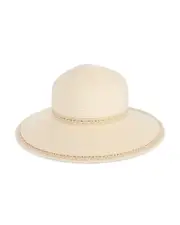 Fraas Woven Trim Wide Brim Sun Hat