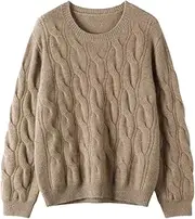 [Generic] Goat Cashmere Sweaters, Women O-Neck Thicken, Long Sleeve Soft Sweater,Pullover Jumper Top