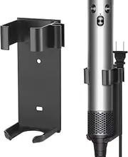 Wall Mount Holder for Dyson Airwrap, Metal Holder Organiser for Straighteners, Straightening Brush, Curling Iron, Hair Straightener, Various Curly Hair Sticks, High Temperature Resistant, Aluminium