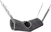EXAOMBLE Small Pets Hanging Sleeping Bed Warm Cage for Ferrets Hamsters Cozy Hammock for Small Animals All Seasons Grey