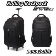 19" Business Trolley Bag Rolling Backpack Laptop Travel Backpack with Wheels