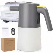 Electric Car Foam Sprayer with USB, Electric Pressurized Foam Sprayer for Home, Garden and Car Beauty and Cleaning, Washing（1 Liters）