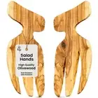 Olive Wood Handmade Salad Hands - One Pair of Salad Tongs, Salad Servers for ...