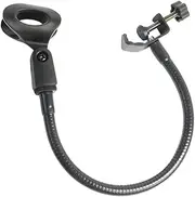 FUTUREORYY Creative C Type Microphone Clip Holder Rack Gooseneck Microphone Stand for Podcasting Broadcasting and Recording Black Storage
