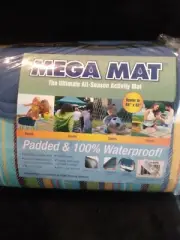 Mega Mat 100% Waterproof Backing All Season Picnic Blanket, Beach Mat and More