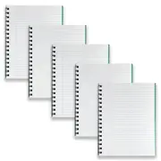 5pc Spirax 511 Hard Cover Notebook Writing Stationery Twin Wire 200-Pages Green