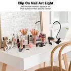 6W Big Chip UV LED Desk Light With Flexible Gooseneck Clamp 360 Degree Rotat MUF