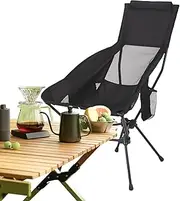 Outdoor Folding Chairs, Outdoor Garden Moon Chair, Foldable Ultra Light Compact Seat with Head Support for Travel Picnic Hiking Beach Fishing