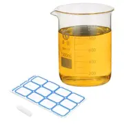 1000ml Low Form Glass Beaker, 3.3 Borosilicate Glass Beakers Graduated Measur...