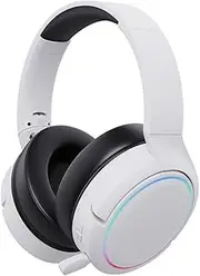 X7 Pro Wireless Bluetooth 5.1 Gaming Headset Music Headset RGB Gradient Headset Headset Luminous Headset, Easy to Use White