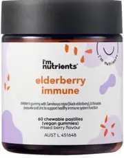 Im Nutrients Elderberry Immune Chewable Pastilles X 60
